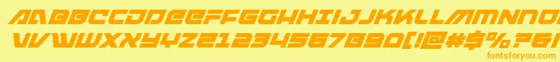 armedlightningsquaredsuperital Font – Orange Fonts on Yellow Background