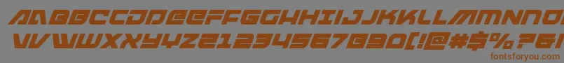 armedlightningsuperital Font – Brown Fonts on Gray Background