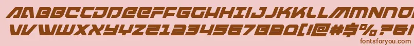 armedlightningsuperital Font – Brown Fonts on Pink Background