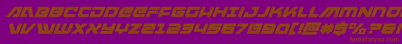 armedlightningsuperital Font – Brown Fonts on Purple Background