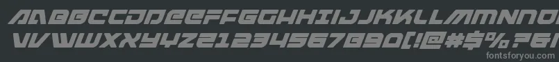 armedlightningsuperital Font – Gray Fonts on Black Background