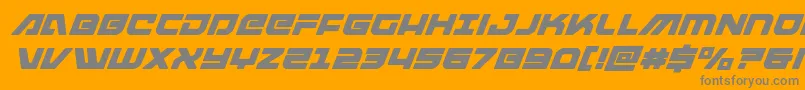 Шрифт armedlightningsuperital – серые шрифты на оранжевом фоне