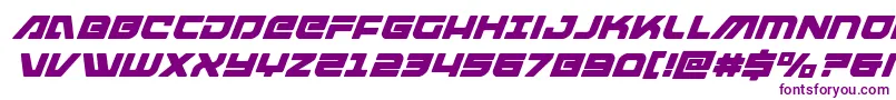 armedlightningsuperital Font – Purple Fonts on White Background