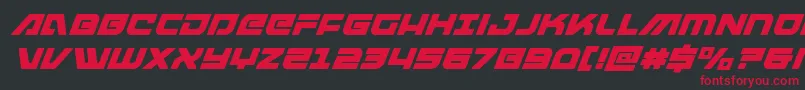 armedlightningsuperital Font – Red Fonts on Black Background
