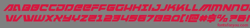 armedlightningsuperital Font – Red Fonts on Gray Background