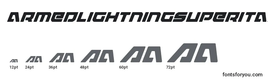 Armedlightningsuperital (119982) Font Sizes