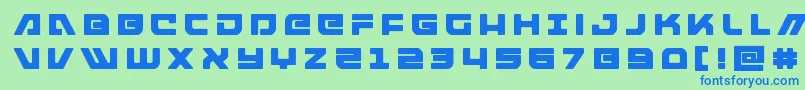 armedlightningtitle Font – Blue Fonts on Green Background