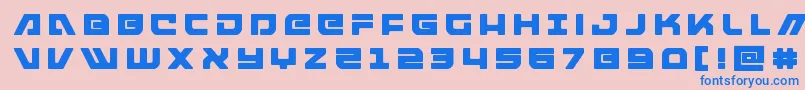 armedlightningtitle Font – Blue Fonts on Pink Background