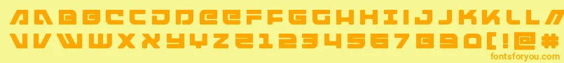 armedlightningtitle Font – Orange Fonts on Yellow Background