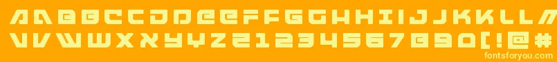 armedlightningtitle Font – Yellow Fonts on Orange Background