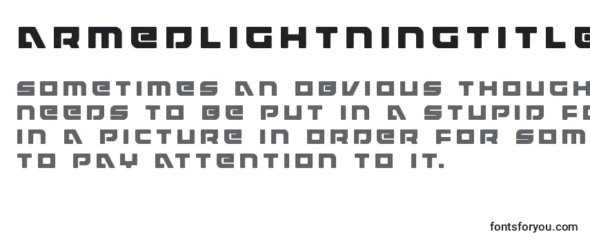 Шрифт Armedlightningtitle (119983)