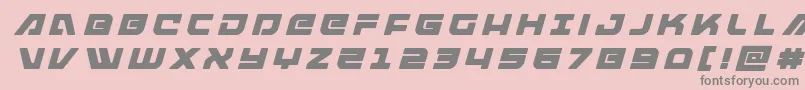 armedlightningtitleitalic Font – Gray Fonts on Pink Background