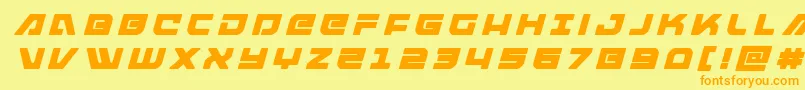 armedlightningtitleitalic Font – Orange Fonts on Yellow Background