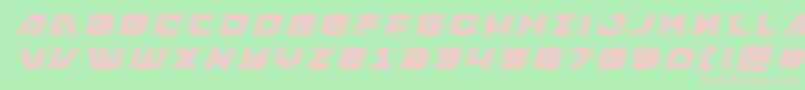 armedlightningtitleitalic Font – Pink Fonts on Green Background