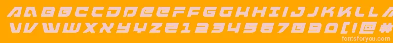 armedlightningtitleitalic Font – Pink Fonts on Orange Background