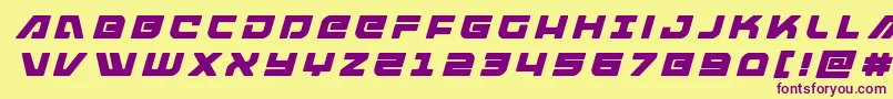 armedlightningtitleitalic Font – Purple Fonts on Yellow Background