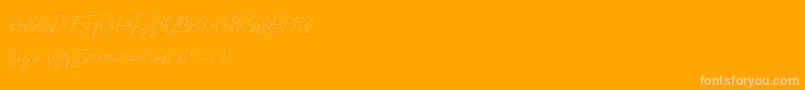 Armen Font – Pink Fonts on Orange Background