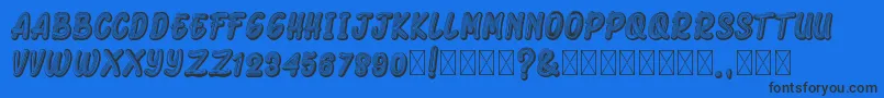 Шрифт ArmonelaBlack – чёрные шрифты на синем фоне