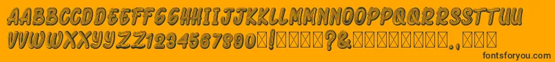 ArmonelaBlack-Schriftart – Schwarze Schriften auf orangefarbenem Hintergrund