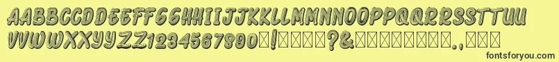 Czcionka ArmonelaBlack – czarne czcionki na żółtym tle
