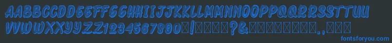 Шрифт ArmonelaBlack – синие шрифты на чёрном фоне