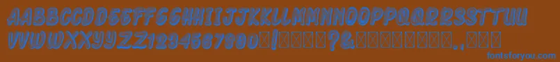 ArmonelaBlack-fontti – siniset fontit ruskealla taustalla