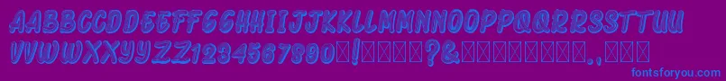 Fonte ArmonelaBlack – fontes azuis em um fundo violeta