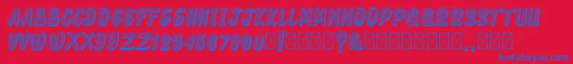 ArmonelaBlack-Schriftart – Blaue Schriften auf rotem Hintergrund