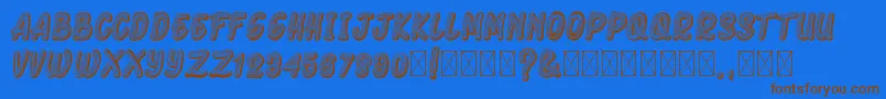 ArmonelaBlack-fontti – ruskeat fontit sinisellä taustalla