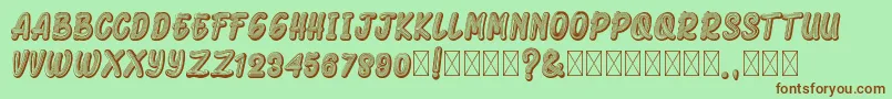 ArmonelaBlack Font – Brown Fonts on Green Background