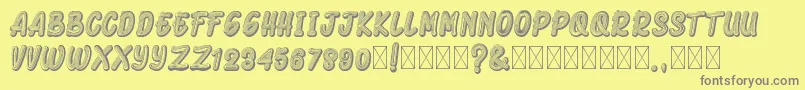 Czcionka ArmonelaBlack – szare czcionki na żółtym tle