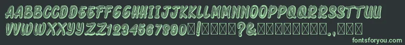 ArmonelaBlack Font – Green Fonts on Black Background