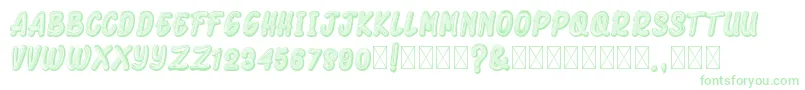ArmonelaBlack-fontti – vihreät fontit valkoisella taustalla
