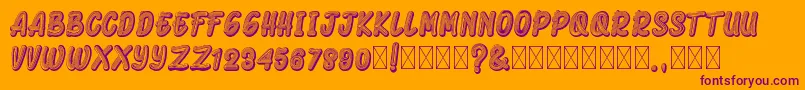 ArmonelaBlack Font – Purple Fonts on Orange Background