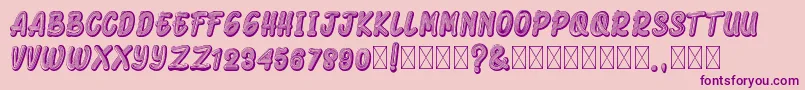フォントArmonelaBlack – ピンクの背景に紫のフォント
