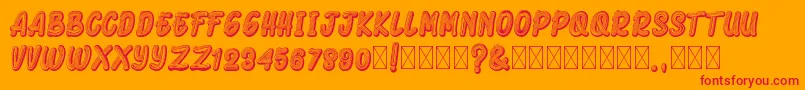 ArmonelaBlack-Schriftart – Rote Schriften auf orangefarbenem Hintergrund