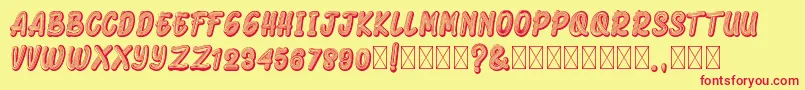 ArmonelaBlack Font – Red Fonts on Yellow Background