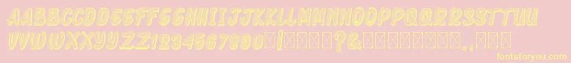 ArmonelaBlack-Schriftart – Gelbe Schriften auf rosa Hintergrund