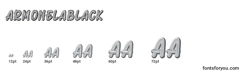 ArmonelaBlack Font Sizes