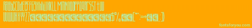 ARMOR FreeVersion Font – Green Fonts on Orange Background