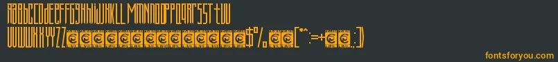 Шрифт ARMOR FreeVersion – оранжевые шрифты на чёрном фоне
