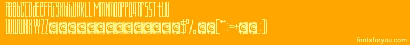 ARMOR FreeVersion Font – Yellow Fonts on Orange Background