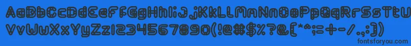 ARMORED Font – Black Fonts on Blue Background