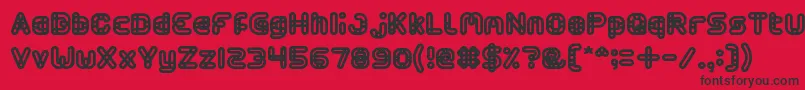 ARMORED Font – Black Fonts on Red Background