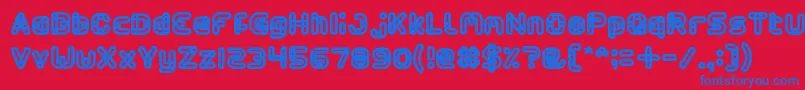 ARMORED Font – Blue Fonts on Red Background