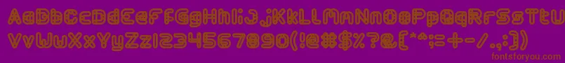 ARMORED Font – Brown Fonts on Purple Background