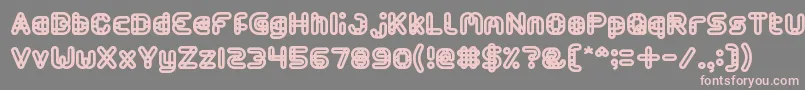 ARMORED Font – Pink Fonts on Gray Background