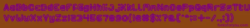 ARMORED Font – Purple Fonts on Brown Background