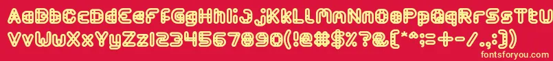 ARMORED Font – Yellow Fonts on Red Background