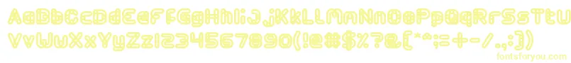 ARMORED Font – Yellow Fonts on White Background